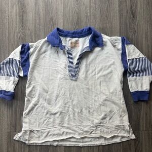 We The Free Blue and White Striped Shirt